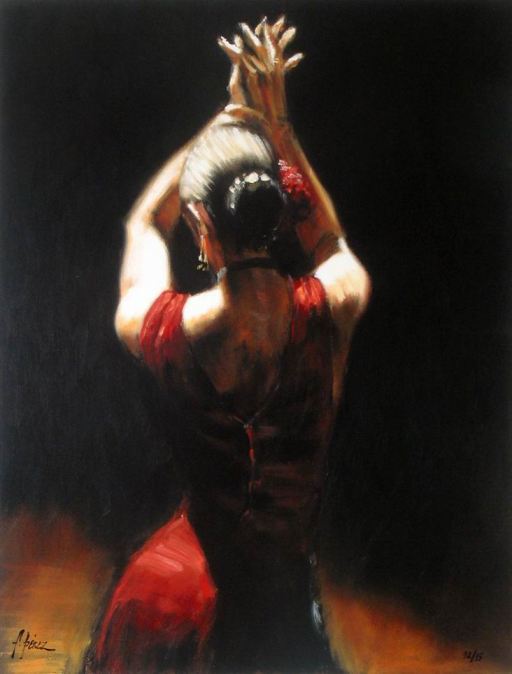 Spectacle de Flamenco - Peinture